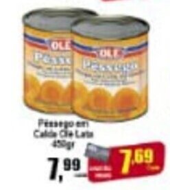 Higa's Supermercado Pessego em Calda Ole Lata 450g oferta