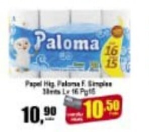 Higa's Supermercado Papel Hig. Paloma F. Simples oferta