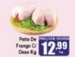 Higa's Supermercado Peito de Frango c/ Osso 1kg oferta