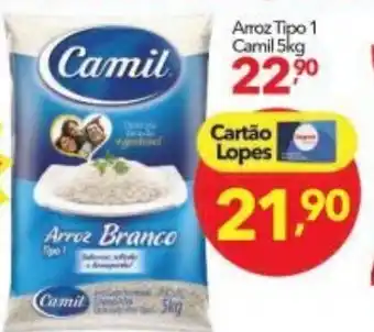 Lopes Supermercados Arroz tipo Camil 5kg oferta