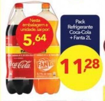 Pack Refrigerante Coca Cola + Fanta 2L