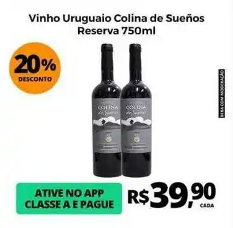 Delta Supermercados Vinho Uruguaio Colina De Sueños Reserva 20% Desconto oferta
