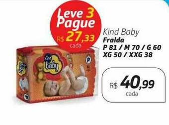 Drogal Kind Baby Fralda P 81 M 70 G 60 Xg 50 Xxg 38 oferta
