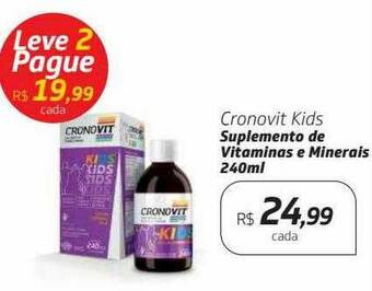 Drogal Cronovit Kids Suplemento De Vitaminas E Minerais oferta