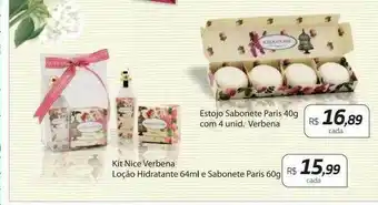 Drogal Estojo Sabonete Paris Kit Nice Verbena Loção Hidratante 64ml E Sabonete Paris 60g oferta