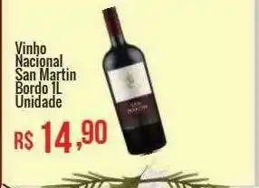 Mart Minas Vinho Nacional San Martin Bordo oferta
