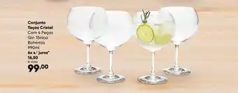 Zaffari Conjunto Taças Cristal Com 4 Peças Gin Tônica Bohemia oferta