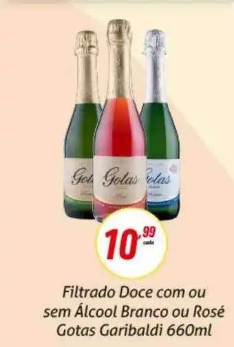 Filtrado Doce Com Ou Sem Alcool Branco Ou Rosé Gotas Garibaldi