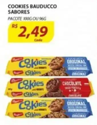 Assaí Atacadista Cookies Bauducco Sabores pacote 100g ou 96g oferta