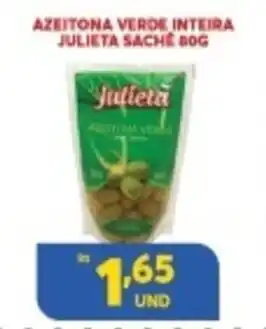 Atacadão Centro Sul Azeitona Verde Inteira Julieta sache 80g oferta