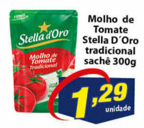 Vencedor Atacadista Molho de Tomate Stella D'Oro Tradicional sache 300g oferta