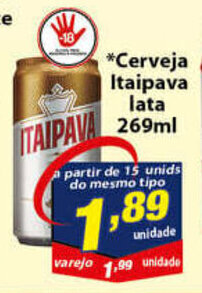 Vencedor Atacadista Cerveja Itaipava lata 269ml oferta