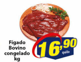 Vencedor Atacadista Figado Bovino Congelado 1kg oferta