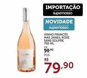 Super Nosso Vinho Francês Mas Janeil Rosé Sans Soufre oferta