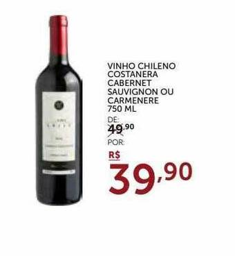 Super Nosso Vinho Chileno Costanera Cabernet Sauvignon Ou Carmenere oferta
