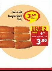D'avó Supermercado Pão de hot dog d'avo oferta