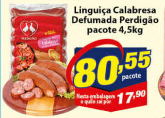 Vencedor Atacadista Linguica Calabresa Defumada Perdigao pacote 4.5kg oferta