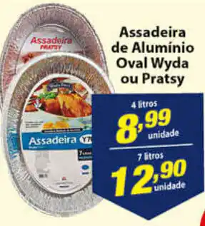 Vencedor Atacadista Assadeira de Aluminio Oval Wyda ou Pratsy 4L oferta