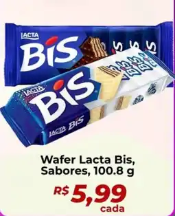 Supermercados Bretas Wafer Lacta Bis, Sabores, oferta