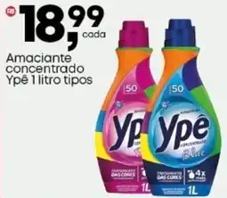 Amaciante concentrado Ypê tipos