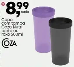 Copo com tampa Coza Nutri preto ou roxo