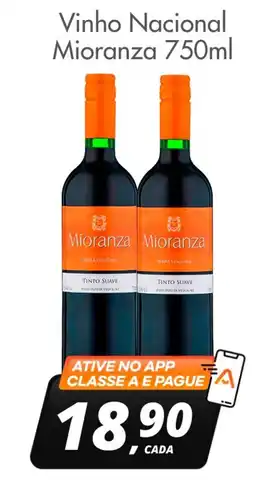 Delta Supermercados Vinho Nacional Mioranza oferta