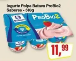Rede Supermarket logurte Polpa Batavo ProBio2 Sabores oferta