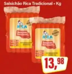 Rede Supermarket Salsichão Império Tradicional ⚫ Kg Salsichão Rica Tradicional oferta