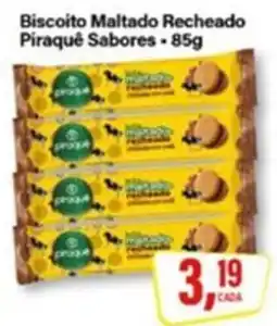 Rede Supermarket Biscoito Maltado Recheado Piraque Sabores oferta