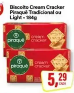 Rede Supermarket Biscoito Cream Cracker Piraque Tradicional ou Light. oferta