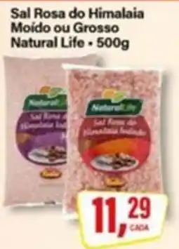 Rede Supermarket Sal Rosa do Himalaia Moido ou Grosso Natural Life oferta