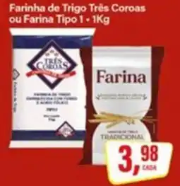 Rede Supermarket Farinha de Trigo Três Coroas ou Farina Tipo 1 oferta