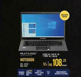 Zema Multilaser Notebook oferta