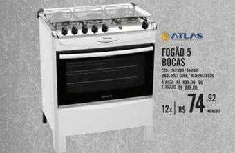 Zema Atlas Fogão 5 Bocas oferta