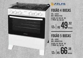 Zema Atlas Fogão 4 Bocas Fogão 5 Bocas oferta