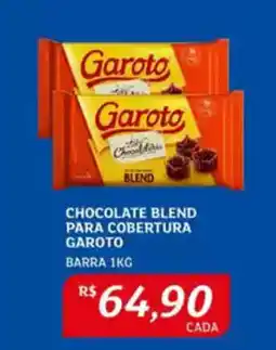 Chocolate blend para cobertura garoto barra