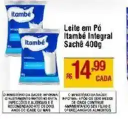 Max Atacadista Leite em Pó Itambé Integral Sache oferta