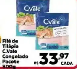 Max Atacadista Filé de Tilápia C.Vale Congelado Pacote oferta