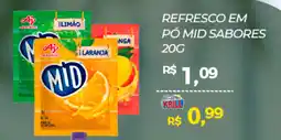 Refresco em pó mid sabores