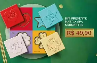 O Boticário Kit presente nativa spa sabonetes oferta