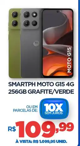 DB Supermercados Smartph moto g15 4g 256gb grafite/verde oferta