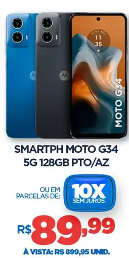 DB Supermercados Smartph moto g34 5g 128gb pto/az oferta
