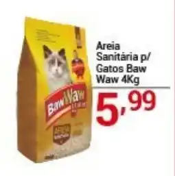 Areia Sanitária p/ Gatos Baw Waw
