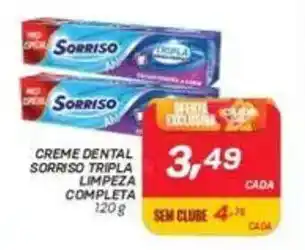 GBarbosa Creme dental sorriso tripla limpeza completa oferta