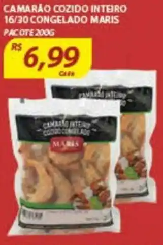 Assaí Atacadista Camarao Cozido Inteiro 16/30 congelado Maris 200g oferta
