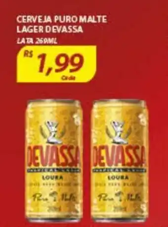 Assaí Atacadista Cerveja Puro Malte Lager Devassa 269ml oferta