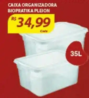 Assaí Atacadista Caixa Organizadora Biopratika Pleion 35L oferta