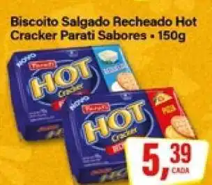 Rede Supermarket Biscoito Salgado Recheado Hot Cracker Parati Sabores oferta
