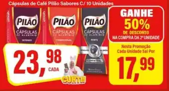 Rede Supermarket Cápsulas de Café Pilão Sabores C/ 10 Unidades oferta