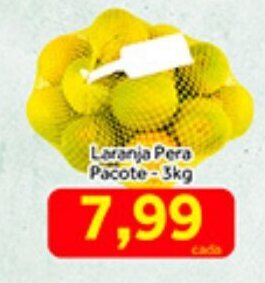 Shibata Supermercados Laranja Pera pacote 3kg oferta